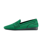 Comfortable Slip On Square Toe Loafers - Green