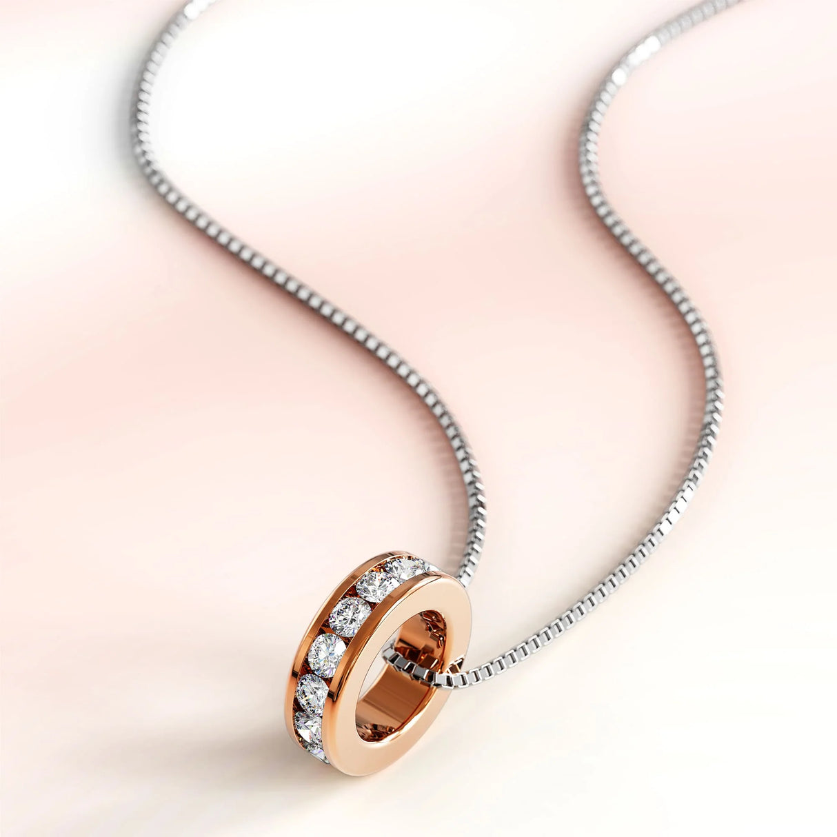 Krystal Couture The Ring Pendant Necklace Embellished with SWAROVSKI Crystals