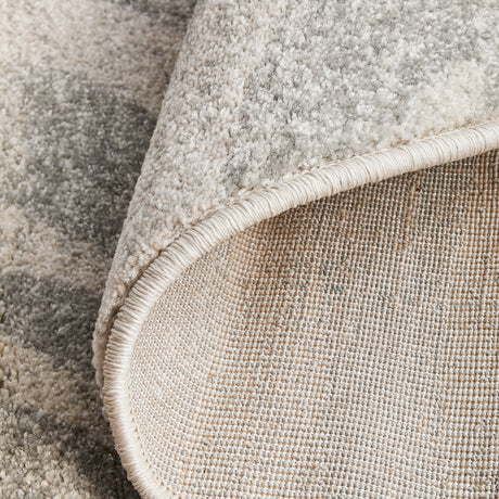 Chrome Savannah Silver Round Rug
