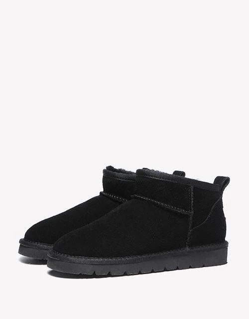 Julia Cow Suede Boots in Black