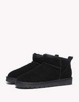 Julia Cow Suede Boots in Black