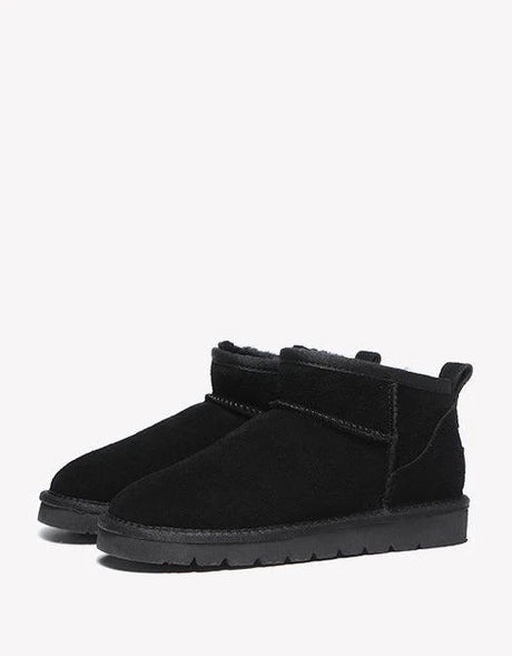 Julia Cow Suede Boots in Black
