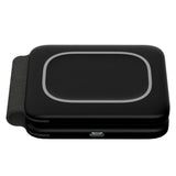 TODO 2 in 1 Wireless Phone Charger 15W Fast Charge Earphone QI Magnetic Charge Pad - Black