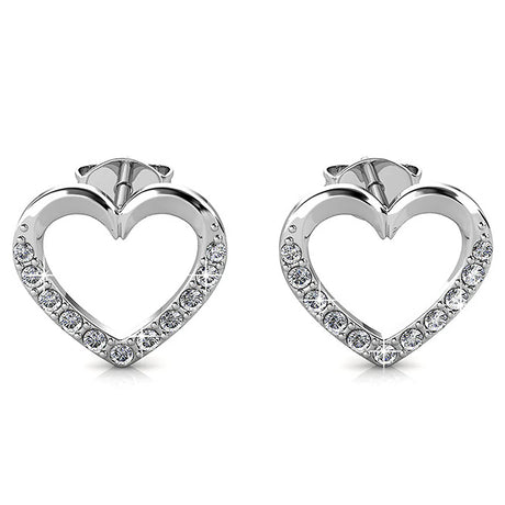 Krystal Couture Innocent Heart Stud Earrings Embellished with SWAROVSKI Crystals
