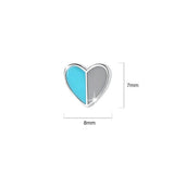 Solid 925 Sterling Silver Harmonious Turqoise Love Earrings
