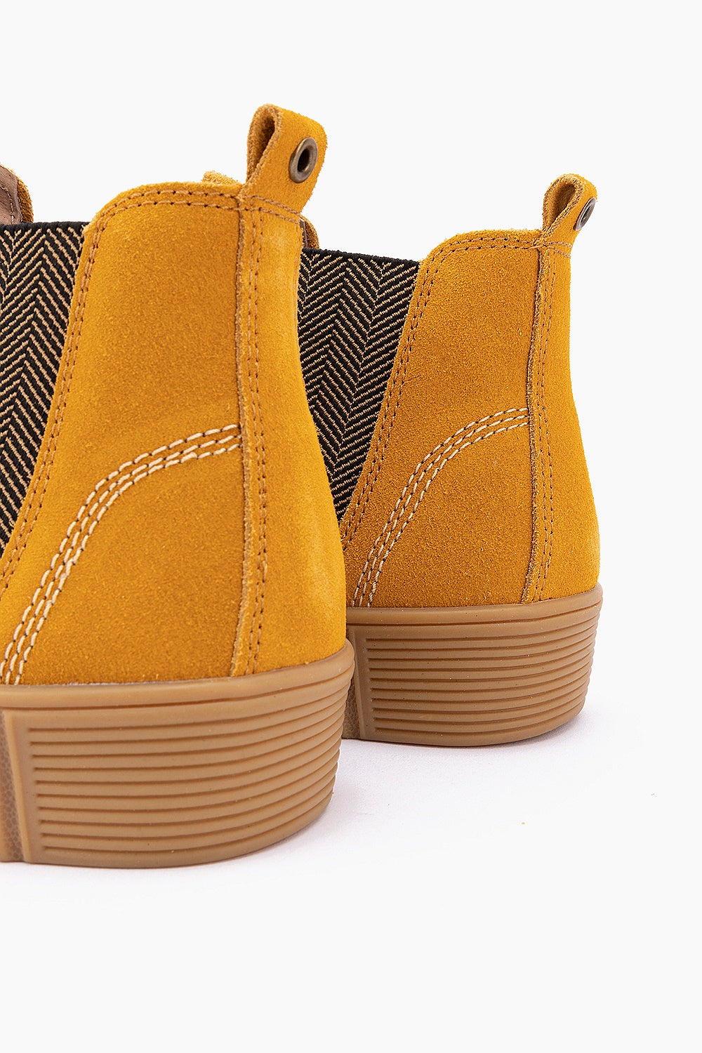 Silver Lining Vanity Mustard Suede