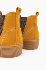 Silver Lining Vanity Mustard Suede