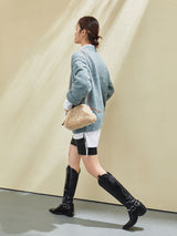 Cream Lambswool Dumpling Shoulder Bag - Cream