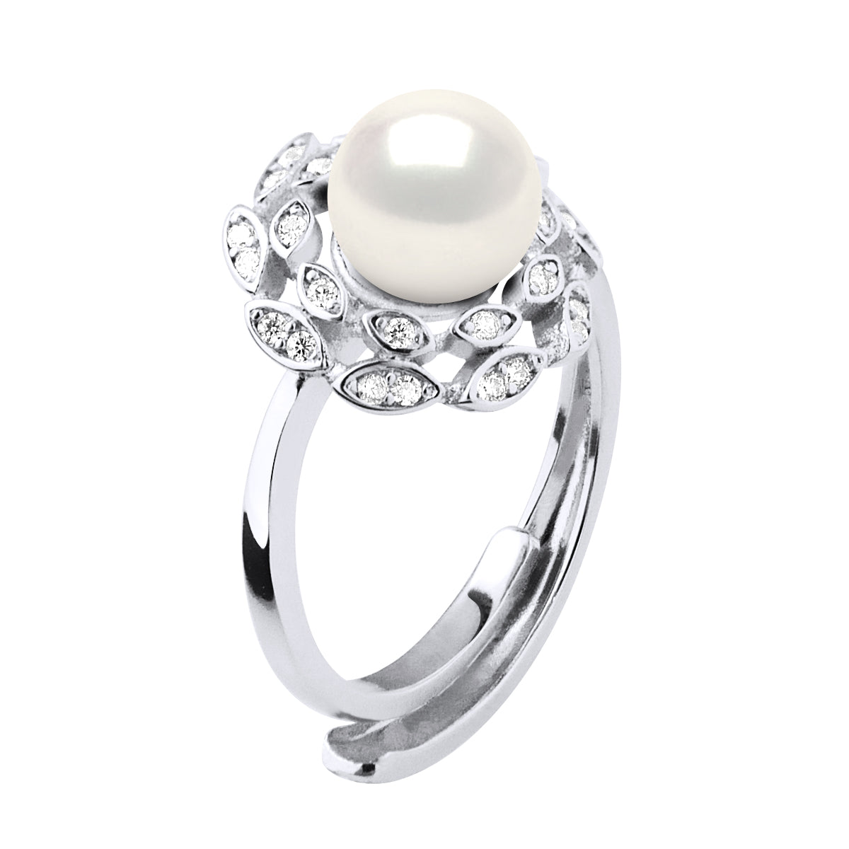 Ring "Flower" Jewelry - Natural White - Longueur 42 cm
