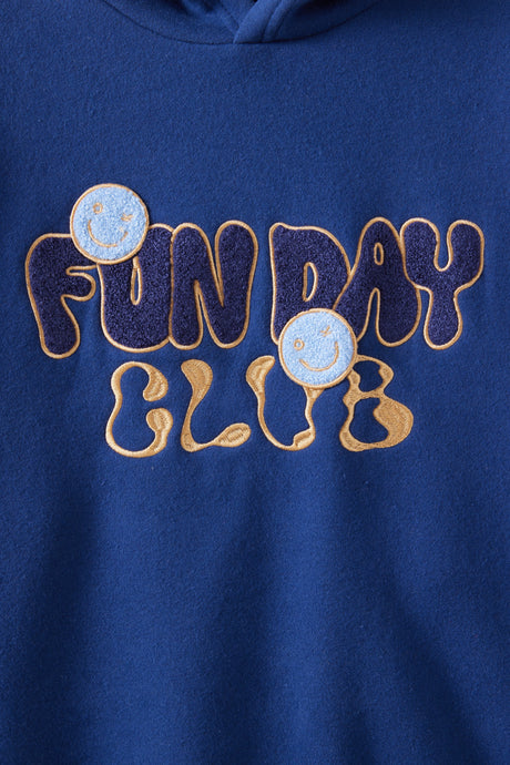 Cotton On Kids Boys Sammy Oversize Hoodie - Denim Navy/ Golden Dust Funday