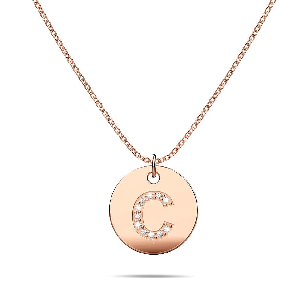 Bullion Gold Initials Fabulous Alphabet Letter Necklace Rose Gold Layered Steel Jewellery