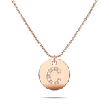 Bullion Gold Initials Fabulous Alphabet Letter Necklace Rose Gold Layered Steel Jewellery