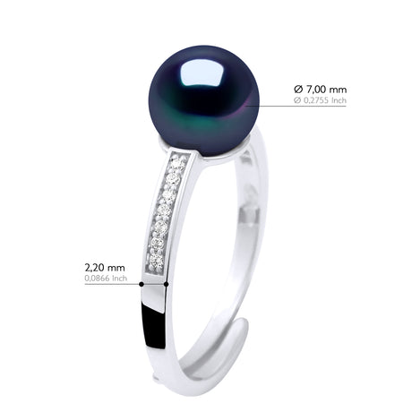 Ring Jewelry - "Black Tahitian Style" - Longueur 18 cm