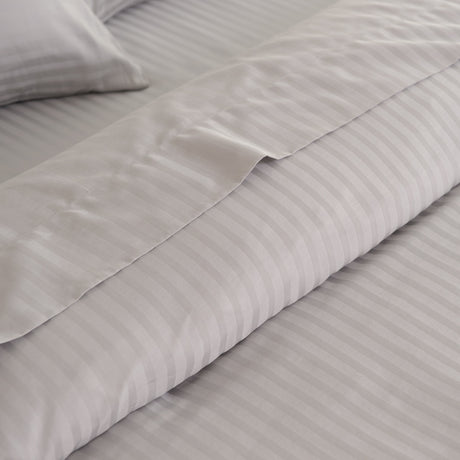 Royal Comfort Kensington 1200TC 100% Cotton Stripe Sheet Set - King - Grey