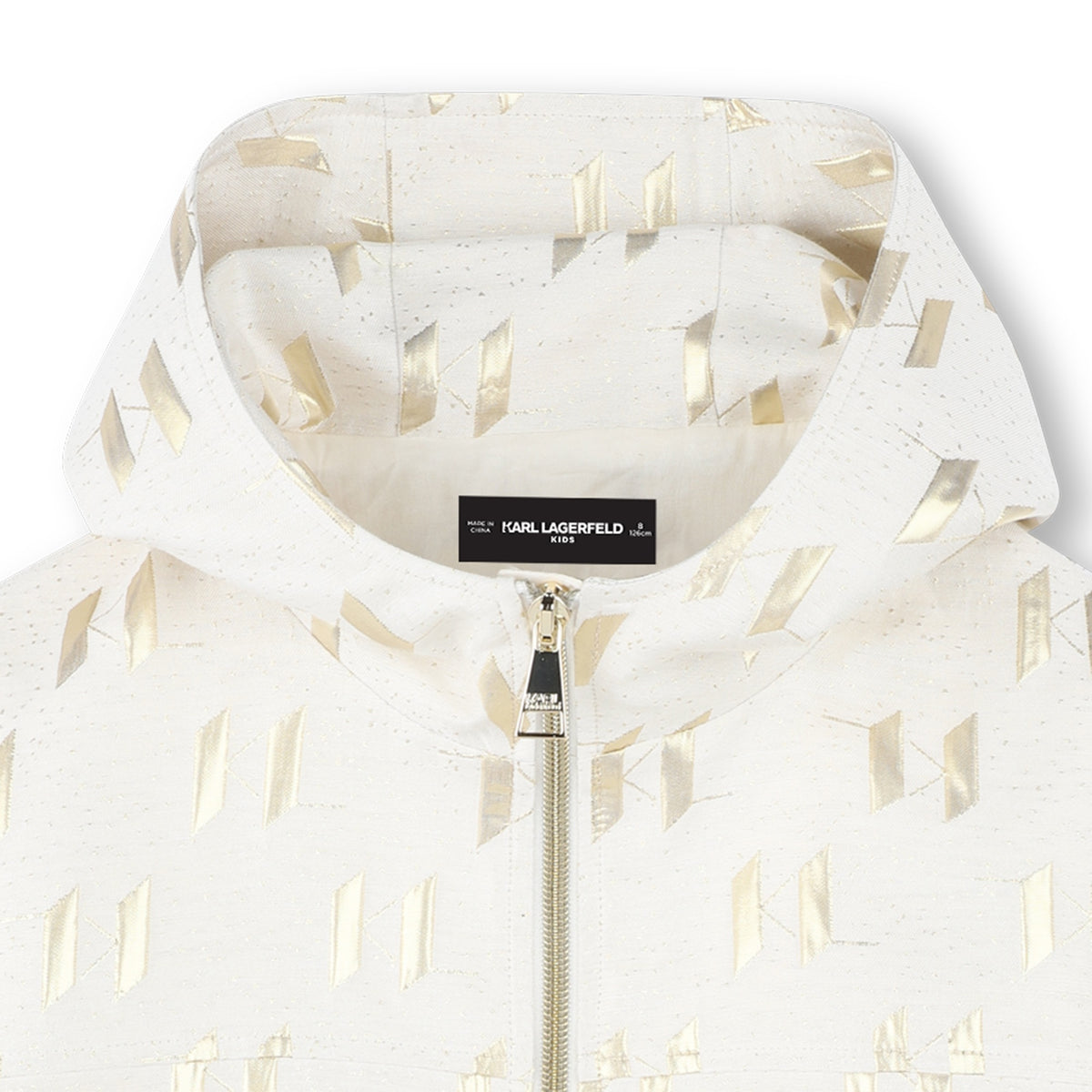 Karl Lagerfeld Girls Fete Musique D3 Hooded Cardigan - Beige