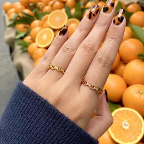 Bullion Gold Mariner Link Ring In Rose Gold