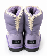 Australian Leather Ugg Short Trim Eskimo -Lilac - AU9