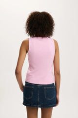 Cotton On Women's Bailey Button Detail Vest - Lavendula