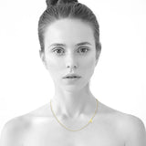 Bullion Gold Bold Alphabet Letter Initial Charm Necklace in Gold Tone