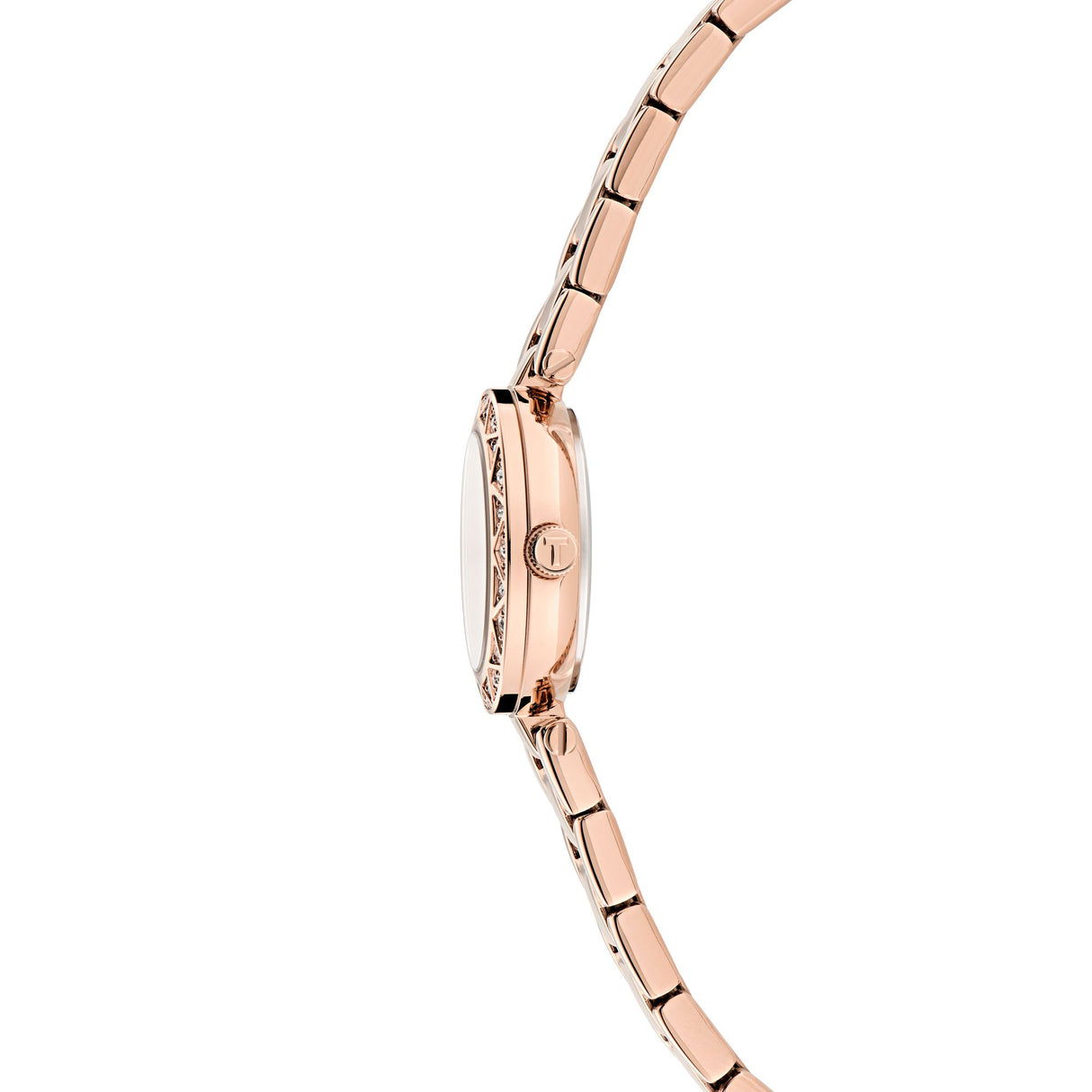 Ted Baker Womens Jolyye Crystal 24mm Rose Gold-Tone Bracelet Watch