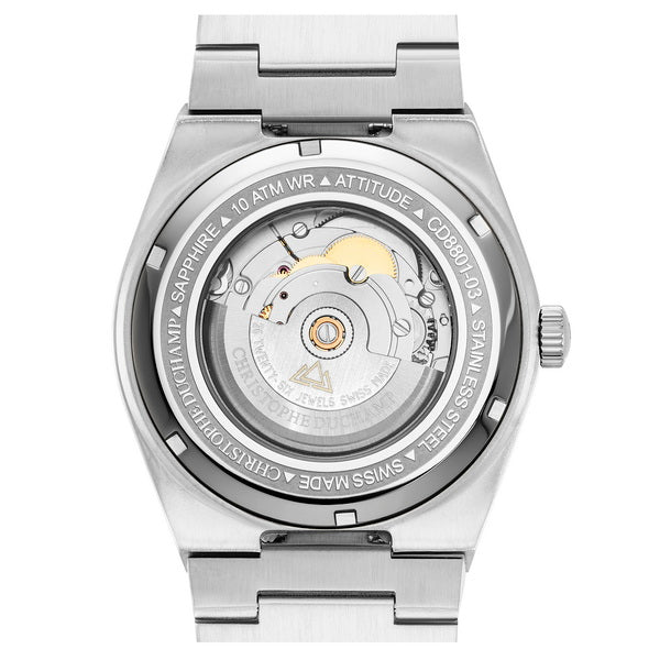 Christophe Duchamp Attitude Auto - Black Dial & 316L Stainless Steel Strap