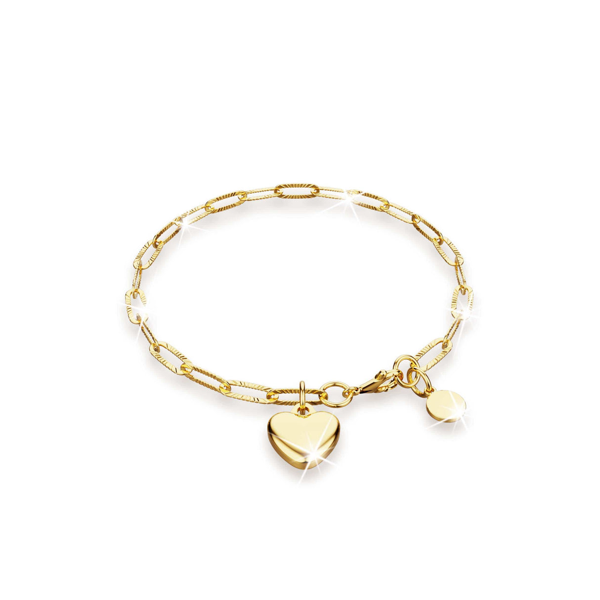 Bullion Gold Rogue Heart Gold Stainless Steel Bracelet