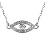 Krystal Couture White Gold Eye On You Pendant Necklace Embellished with Crystals from SWAROVSKI