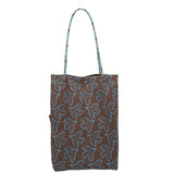 BAMEI Reversible Ramie Linen Tote Bag - Coffee