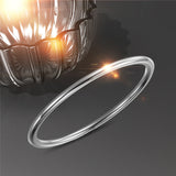 Bullion Gold Solid Golf Bangle 3mm Rhodium Layered