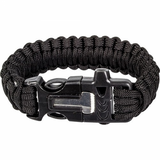 Flint Survival Bracelet Woven Paracord 3m Emergency Whistle Camping Hiking Hunting Tool