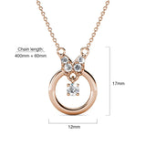 Krystal Couture A Thousand Butterfly Necklace Embellished with Crystals from SWAROVSKI in Rose Gold