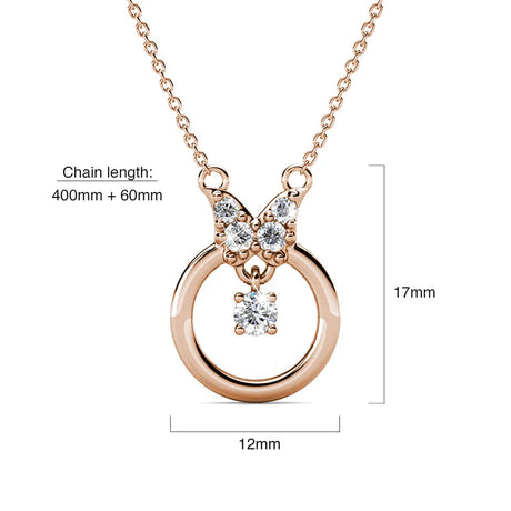 Krystal Couture A Thousand Butterfly Necklace Embellished with Crystals from SWAROVSKI in Rose Gold