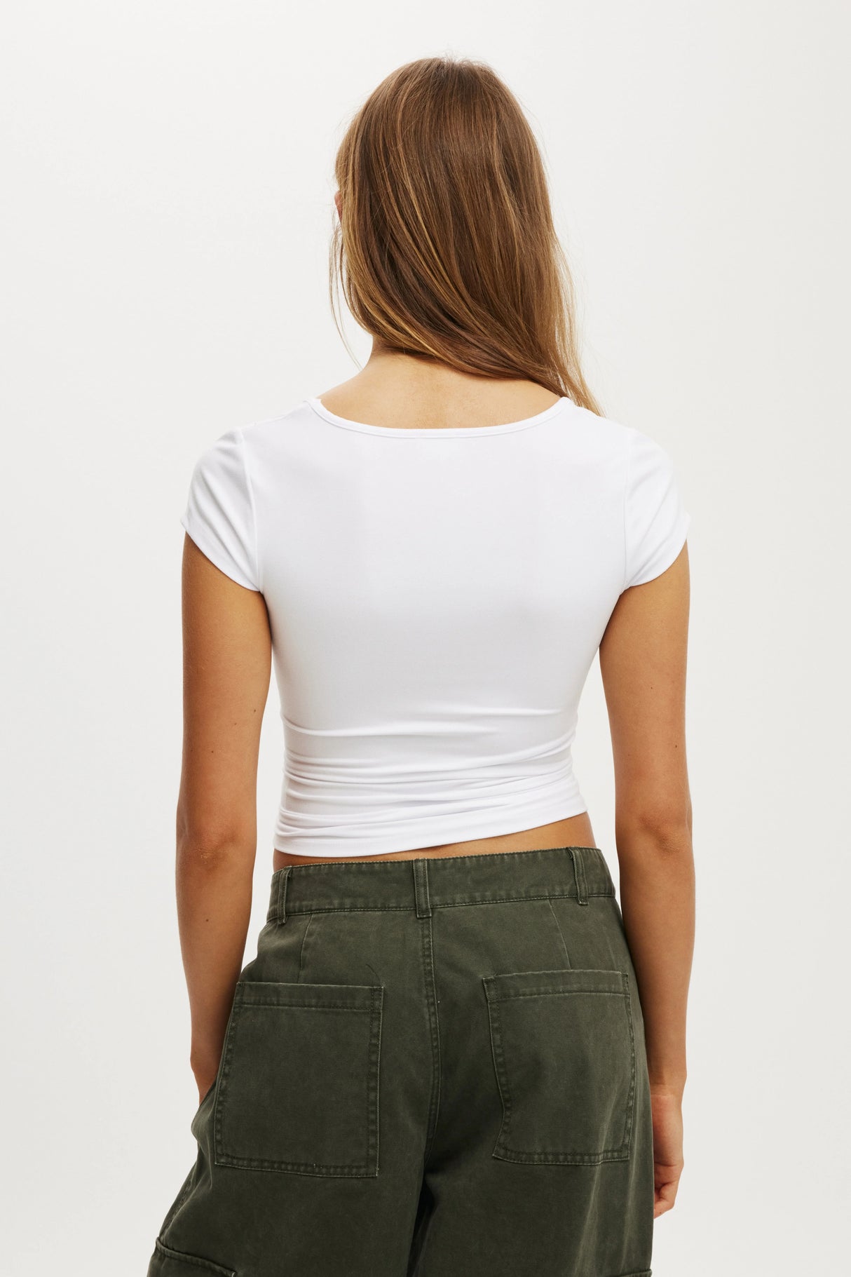 Cotton On Women's Hold Me Short Sleeve - White