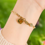 Bullion Gold Rogue Heart Gold Stainless Steel Bracelet