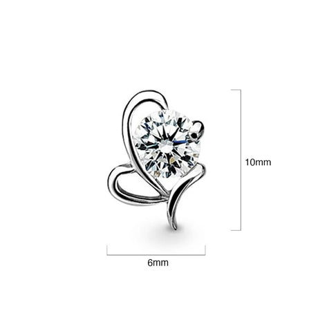 Solid 925 Sterling Silver Loved One Diamonelle Earrings