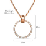 Krystal Couture Orbit of Charm Necklace Embellished with SWAROVSKI Crystal in Rose Gold