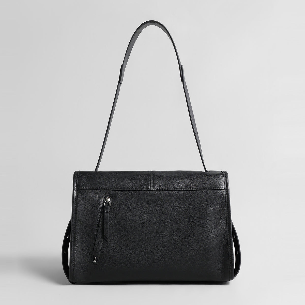 Vintage Leather Messenger Bag – Flap-Top Crossbody Shoulder Bag