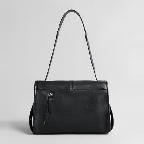Vintage Leather Messenger Bag – Flap-Top Crossbody Shoulder Bag