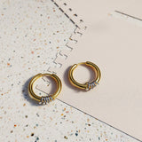 Bullion Gold Flawless Illusion Hoop Earrings 10mm