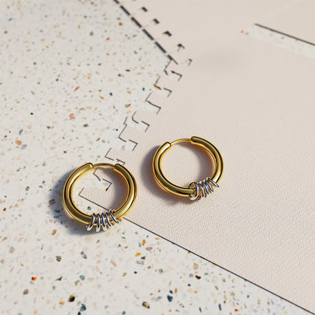 Bullion Gold Flawless Illusion Hoop Earrings 10mm