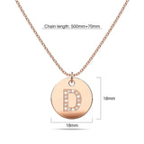 Bullion Gold Initials Fabulous Alphabet Letter Necklace Rose Gold Layered Steel Jewellery