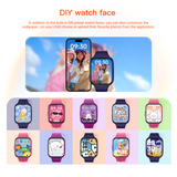 Bluetooth Kids Smart Watch 1.69" Screen Children Monitor Temperature Heart Rate Sleep BLE 5.0 - Purple