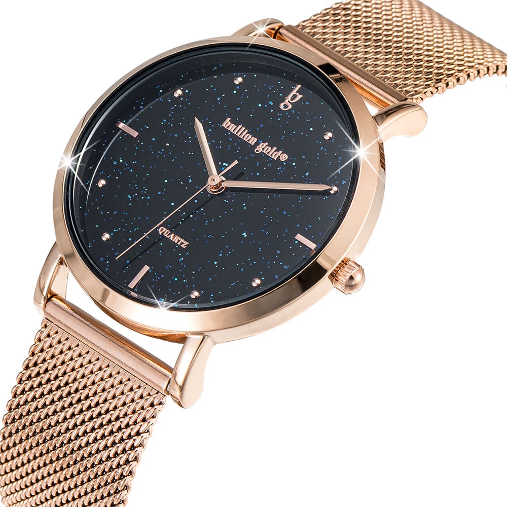 Bullion Gold Bullion Gold Seamless Dial Watch - Rose Gold and Black