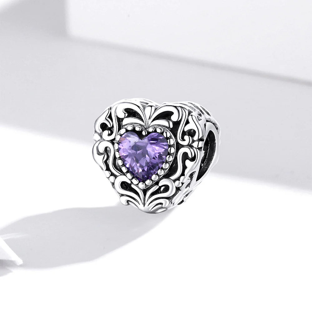 Solid 925 Sterling Silver Mesmerise Love in Iris Pandora Inspired Bead Charm