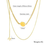 Bullion Gold Multilayer 2 piece Miss M Necklace in Gold Layered Steel Jewellery