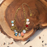 Bullion Gold Beaded Summer Sea Charm Gold Bracelet