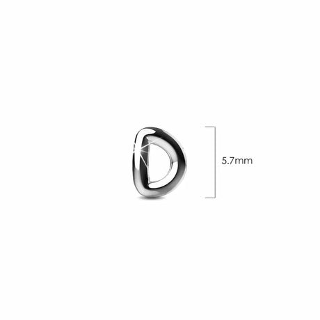Solid 925 Sterling Silver Initial Alphabet Personalised Stud Earrings