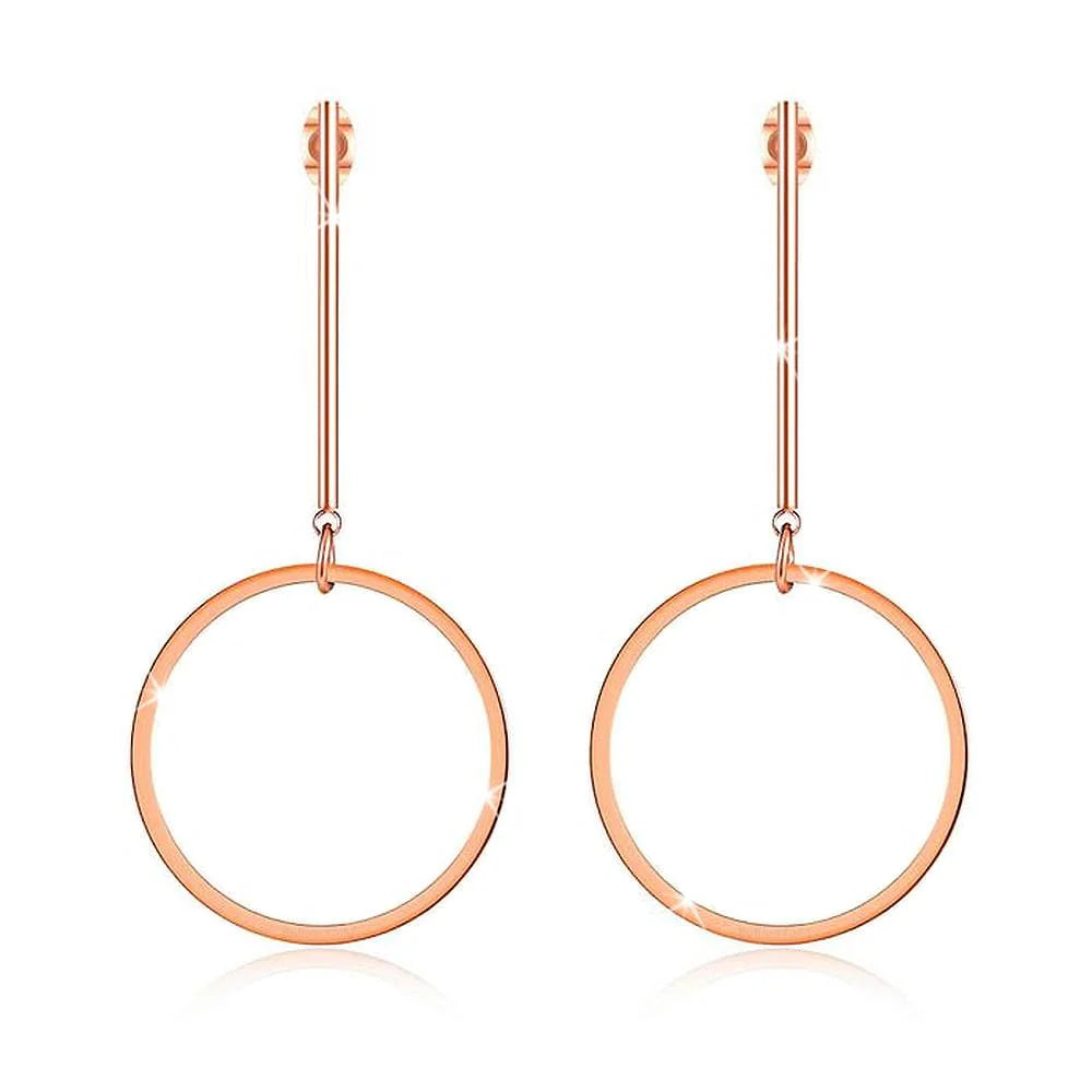 Bullion Gold Big O Drop Earrings