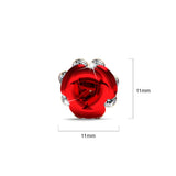 Krystal Couture Red Roses Studs Embellished with SWAROVSKI Crystals