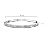 Krystal Couture 360 Classic White Gold Bangle Embellished with Swarovski Crystals